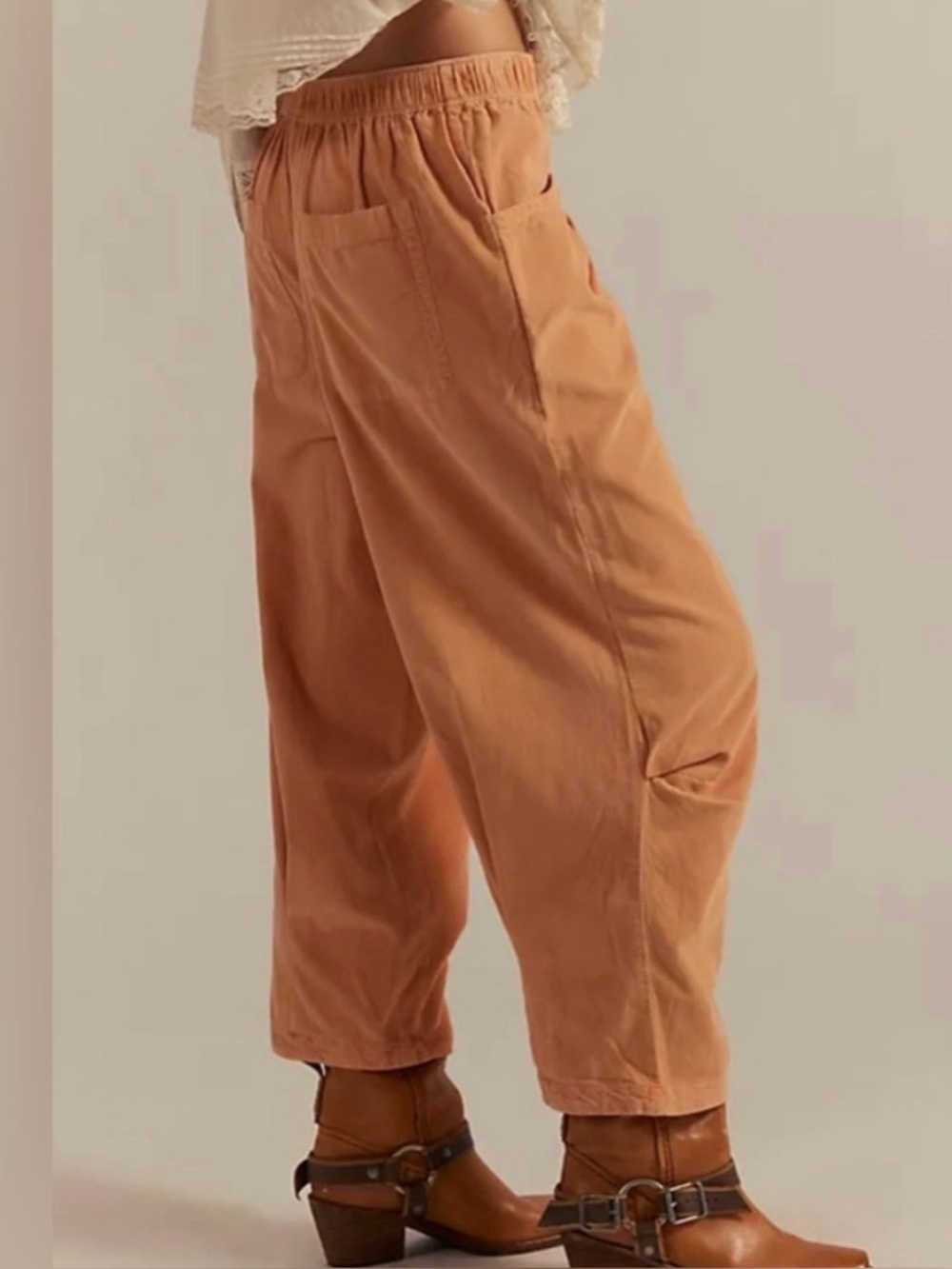 Free People Nice choice cord jeans. NWT. Peach pansy - Picture 2 of 5